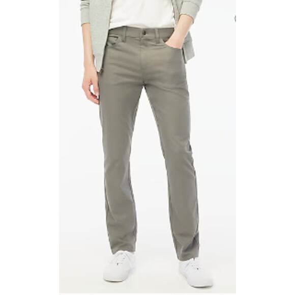 J. Crew Flex Slim-Fit Straight Leg Five-Pocket Tech Pants Metropolis 33 x 34 NWT - Picture 1 of 10